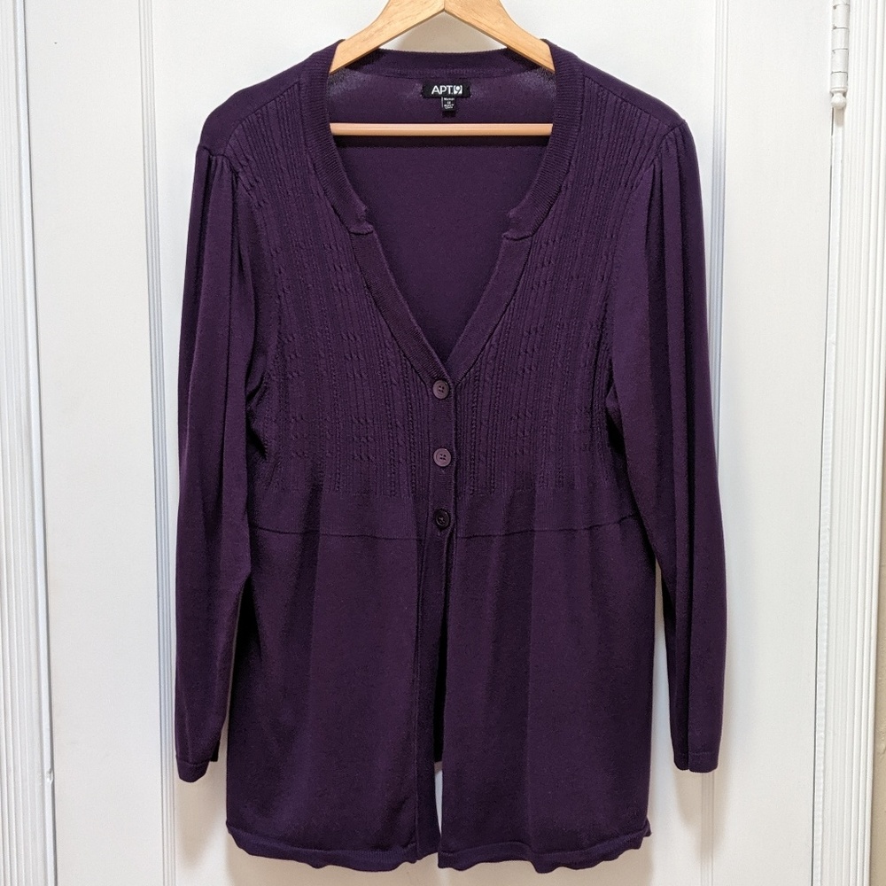 Apt. 9 Cardigan button front long sleeve